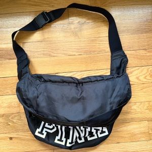 Pink belt bag and bag